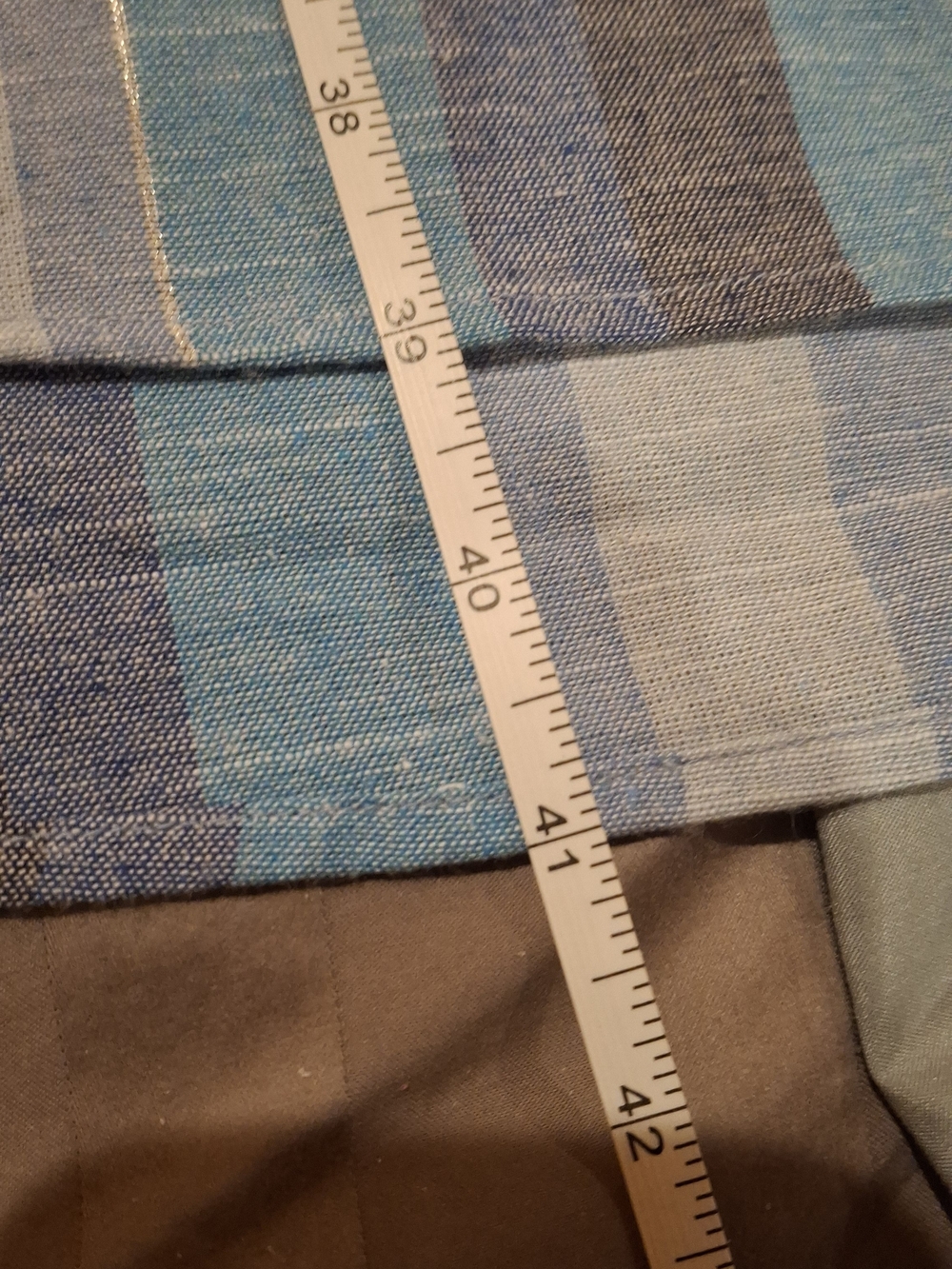 Mlle Gabrielle Blue and White Striped Sleeveless High-Low Dress - Picture 10 of 16